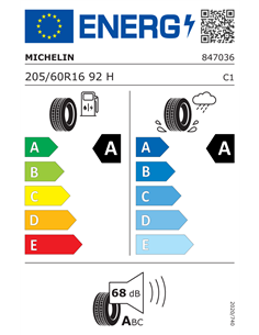 MICHELIN PRIMACY 5 ENERGY 205/60 R16 92H 2