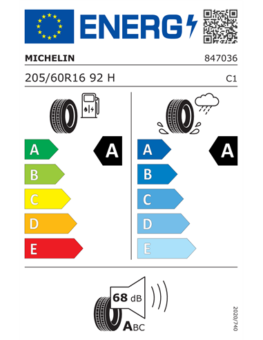 MICHELIN PRIMACY 5 ENERGY 205/60 R16 92H
