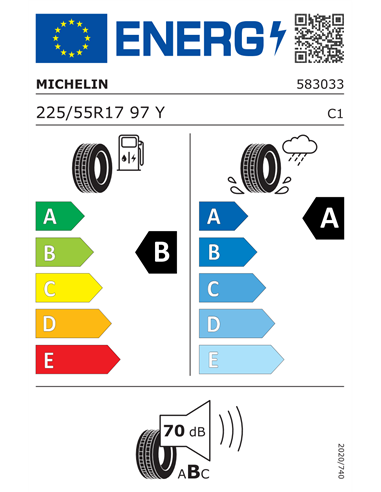 MICHELIN PRIMACY 5 225/55 R17 97Y