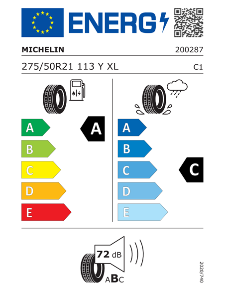 MICHELIN PRIMACY AS LR 275/50 R21 113Y XL