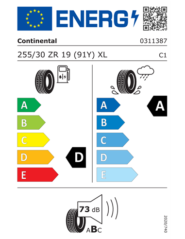 CONTINENTAL SPORTCONTACT 7 255/30 R19 91Y XL CONTINENTAL SPORTCONTACT 7 255/30 R19 91Y XL