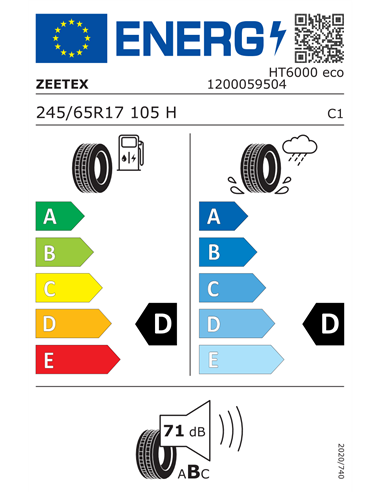 ZEETEX HT6000 ECO 245/65 R17 105H ZEETEX HT6000 ECO 245/65 R17 105H