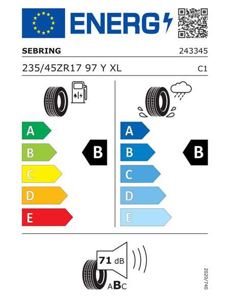 SEBRING SUMMER 3 235/45 R17 97Y XL
