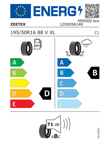 ZEETEX HP6000 ECO 195/50 R16 88V XL