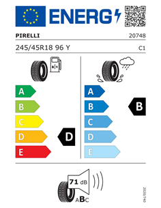 PIRELLI CINTURATO P7 245/45 R18 96Y RUNFLAT 2