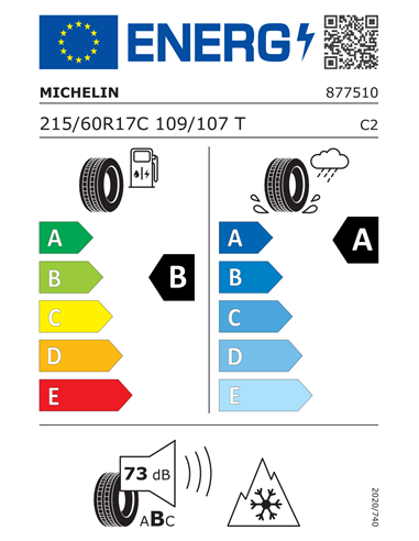 MICHELIN AGILIS CROSSCLIMATE 215/60 R17C 109/107T MICHELIN AGILIS CROSSCLIMATE 215/60 R17C 109/107T