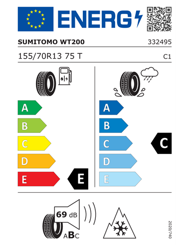 SUMITOMO WT200 155/70 R13 75T SUMITOMO WT200 155/70 R13 75T