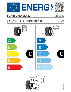 SUMITOMO SL727 215/65 R16C 109/107R 2