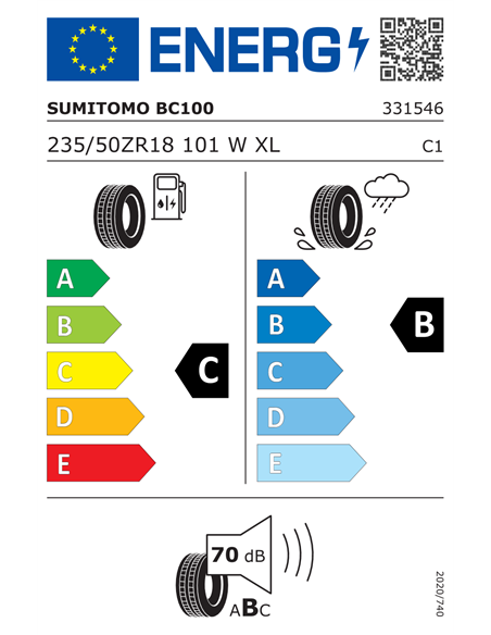 SUMITOMO BC100 235/50 R18 101W XL