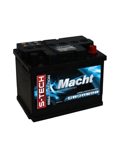 MACHT S-TECH SEMITRACTIUNE 12V 60Ah - Borna Normala (dreapta +) MACHT S-TECH SEMITRACTIUNE 12V 60Ah - Borna Normala (dreapta +)