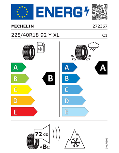 MICHELIN CROSSCLIMATE 3 SPORT 225/40 R18 92Y XL MICHELIN CROSSCLIMATE 3 SPORT 225/40 R18 92Y XL