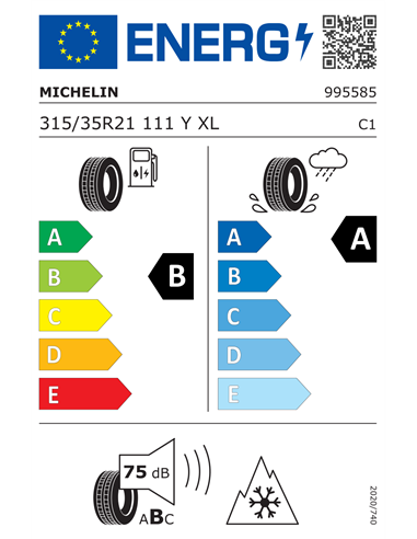 MICHELIN CROSSCLIMATE 3 SPORT 315/35 R21 111Y XL MICHELIN CROSSCLIMATE 3 SPORT 315/35 R21 111Y XL