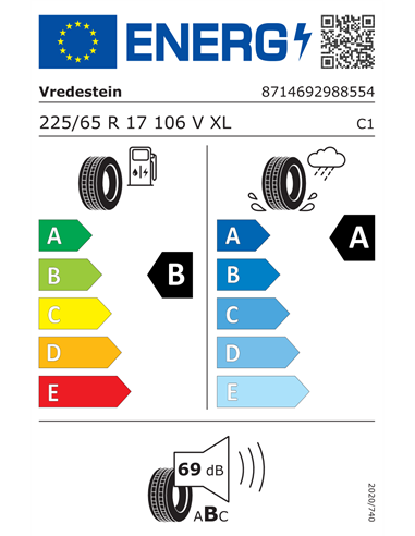 VREDESTEIN ULTRAC+ 225/65 R17 106V XL