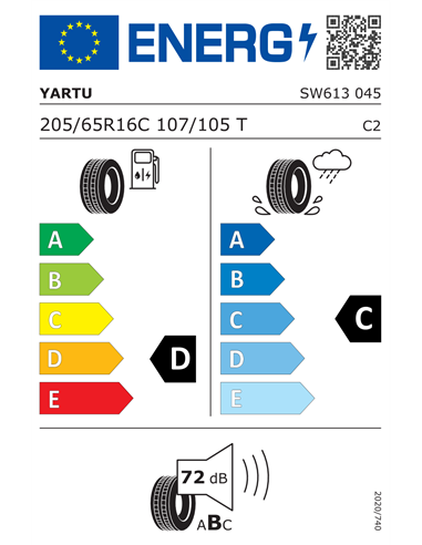 YARTU SW613 205/65 R16C 107/105T YARTU SW613 205/65 R16C 107/105T