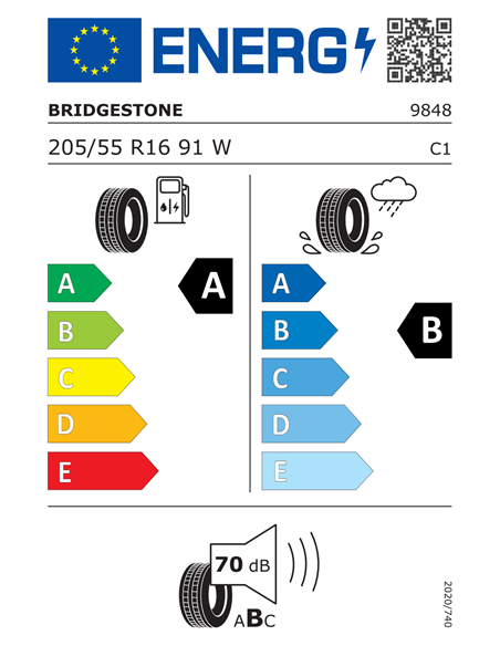 BRIDGESTONE TURANZA T005 * 205/55 R16 91W