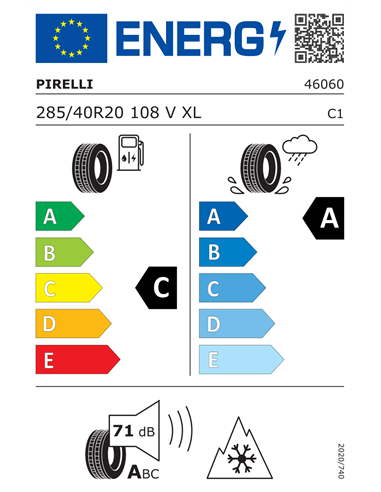 PIRELLI P ZERO WINTER 2 285/40 R20 108V XL PIRELLI P ZERO WINTER 2 285/40 R20 108V XL
