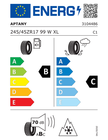 APTANY RC501 245/45 R17 99W XL