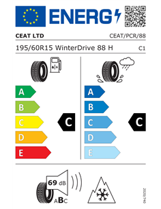 CEAT WINTERDRIVE 195/60 R15 88H 2