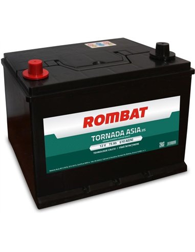 ROMBAT TORNADA ASIA 12V 75Ah 610A ROMBAT TORNADA ASIA 12V 75Ah 610A
