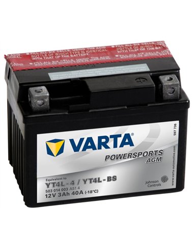 VARTA Powersports AGM START-STOP 12V 3Ah 30A - Borna Normala (dreapta +)