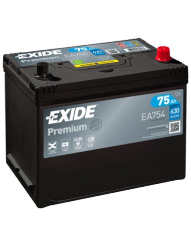 EXIDE PREMIUM 12V 75Ah 630A EXIDE PREMIUM 12V 75Ah 630A