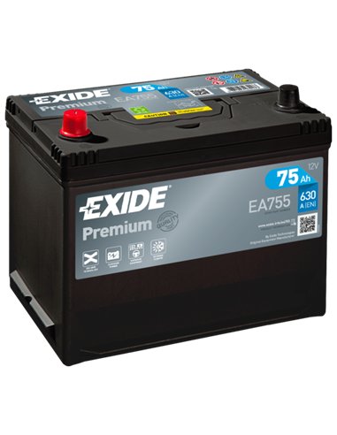 EXIDE Premium 12V 75Ah 630A