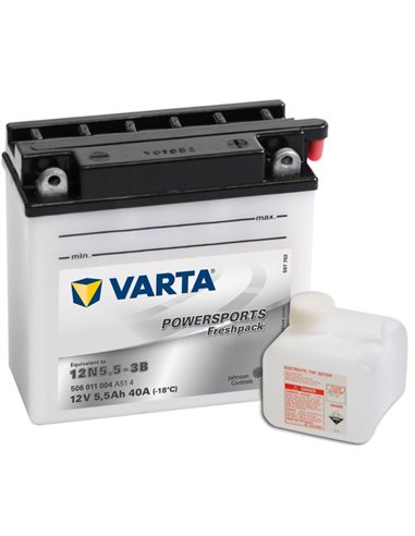 VARTA POWERSPORTS Freshpack - moto 12V 6Ah 40A - Borna Normala (dreapta +)