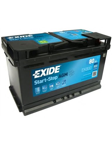 EXIDE AGM START-STOP 12V 80Ah 800A - Borna Normala (dreapta +) EXIDE AGM START-STOP 12V 80Ah 800A - Borna Normala (dreapta +)