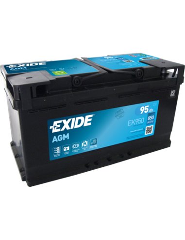 EXIDE START-STOP AGM 12V 95Ah 850A - Borna Normala (dreapta +)