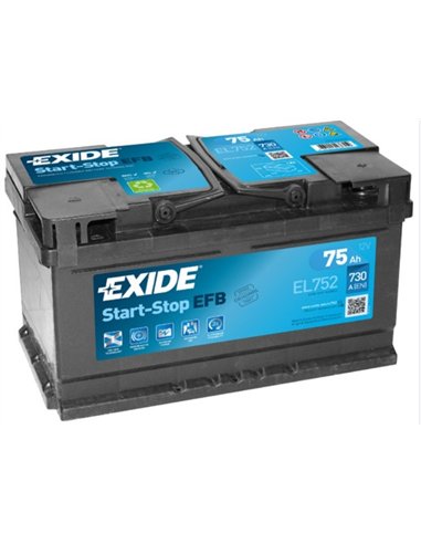 EXIDE EFB START STOP 12V 75Ah 730A