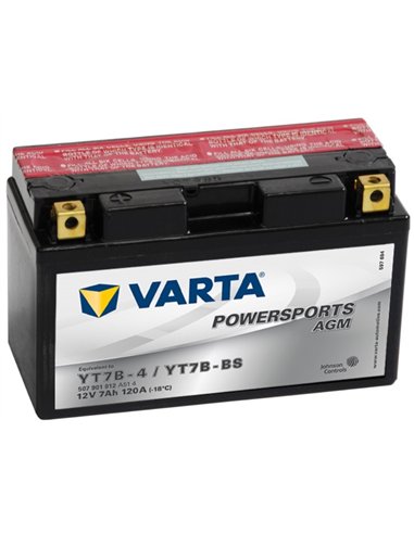 VARTA POWERSPORTS AGM - moto START-STOP 12V 7Ah 120A - Borna Inversa (stanga +) VARTA POWERSPORTS AGM - moto START-STOP 12V 7Ah 120A - Borna Inversa (stanga +)