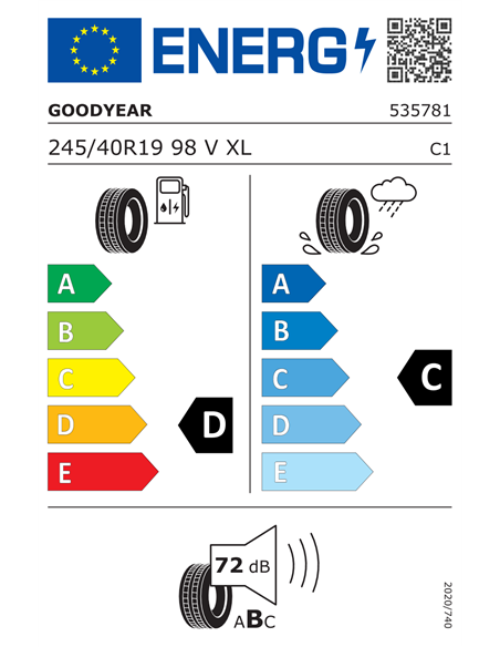 GOODYEAR EAGLE LS2 * 245/40 R19 98V XL RUNFLAT