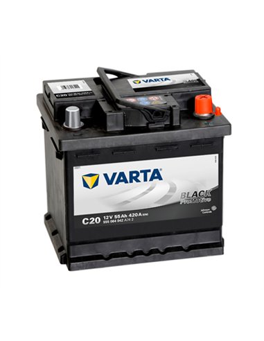 VARTA Promotive Black 12V 55Ah 420A - Borna Normala (dreapta +) VARTA Promotive Black 12V 55Ah 420A - Borna Normala (dreapta +)