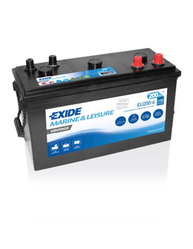 EXIDE VINTAGE 6V 200Ah 1150A - Borna Normala (dreapta +) EXIDE VINTAGE 6V 200Ah 1150A - Borna Normala (dreapta +)