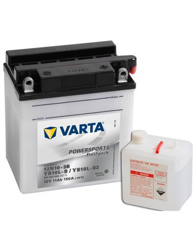 VARTA POWERSPORTS Freshpack - moto 12V 11Ah 90A - Borna Normala (dreapta +)