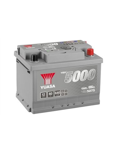 YUASA 5000 SILVER 12V 60Ah 640A