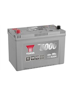 YUASA 5000 SILVER ASIA 12V 100Ah 830A - Borna Inversa (stanga +)