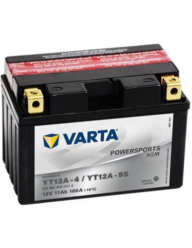 VARTA POWERSPORTS AGM - moto START-STOP 12V 11Ah 140A - Borna Inversa (stanga +)