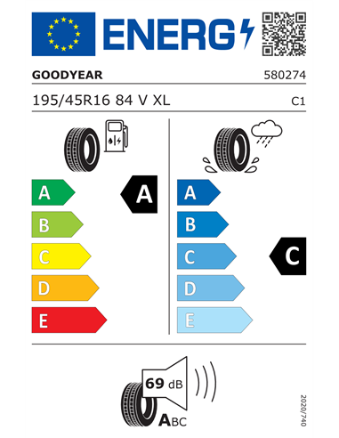 GOODYEAR EFFICIENTGRIP PERFORMANCE 195/45 R16 84V XL