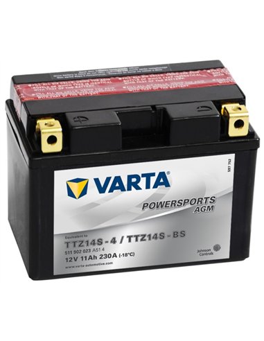 VARTA AGM - moto START-STOP 12V 11Ah 230A - Borna Inversa (stanga +)